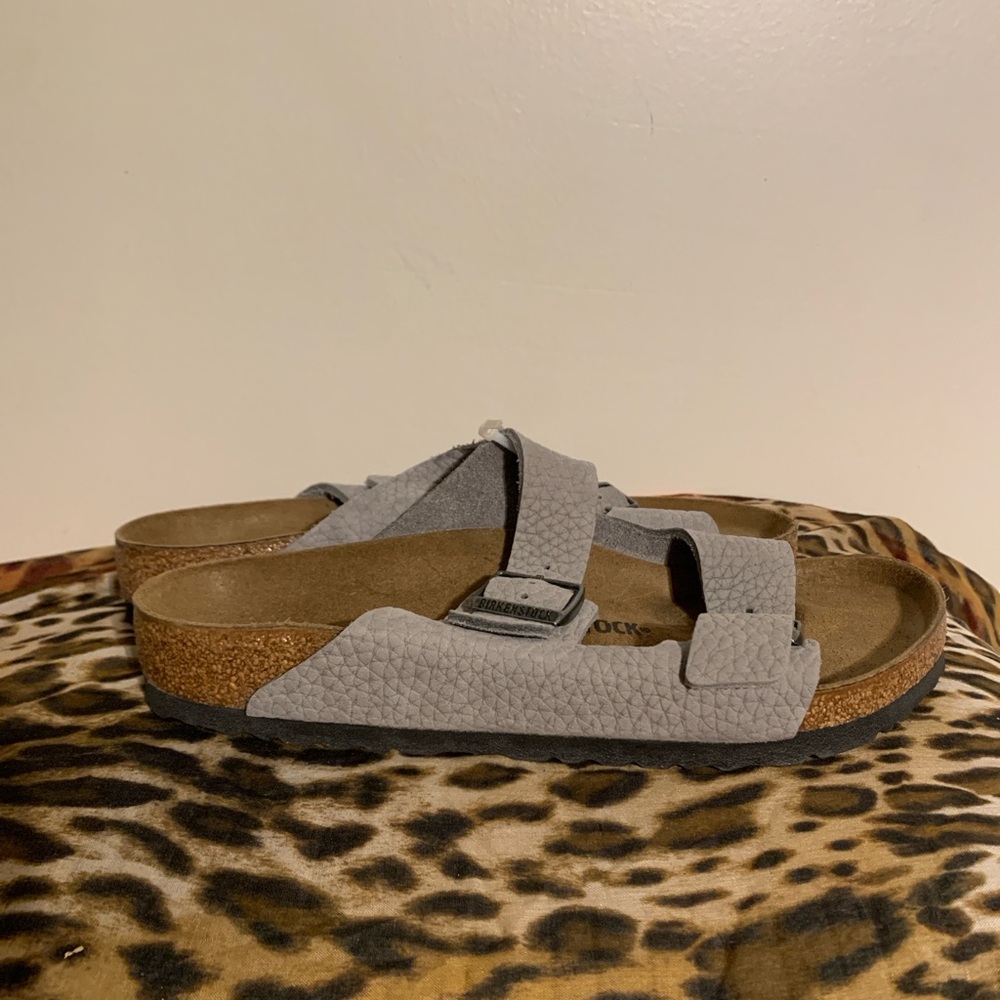Birkenstock Gray and Brown Men's Sandals